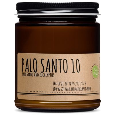 Maison Palo Santo Soy Wax Candle - Palo Santo and Eucalyptus Natural Aromatherapy Smudge Candle, Stress Relief, Chakra Balancing, Meditation, Manifestation and Focus, 9 oz