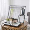 20" Square Mirrored Home Dcor Tray Modern Rustic Decorative Centerpiece Distressed Bathroom Office Decoration view 4