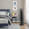 Seville Classics UltraSlimline Indoor Bladeless Oscillating Tower Fan Quiet Cooling LED Display Space-Saving for Home w/Remote and 7.5H Timer, Black, 40" 5-speed (115 degrees) view 2