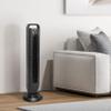 Seville Classics UltraSlimline Indoor Bladeless Oscillating Tower Fan Quiet Cooling LED Display Space-Saving for Home w/Remote and 7.5H Timer, Black, 40" 5-speed (115 degrees) view 3