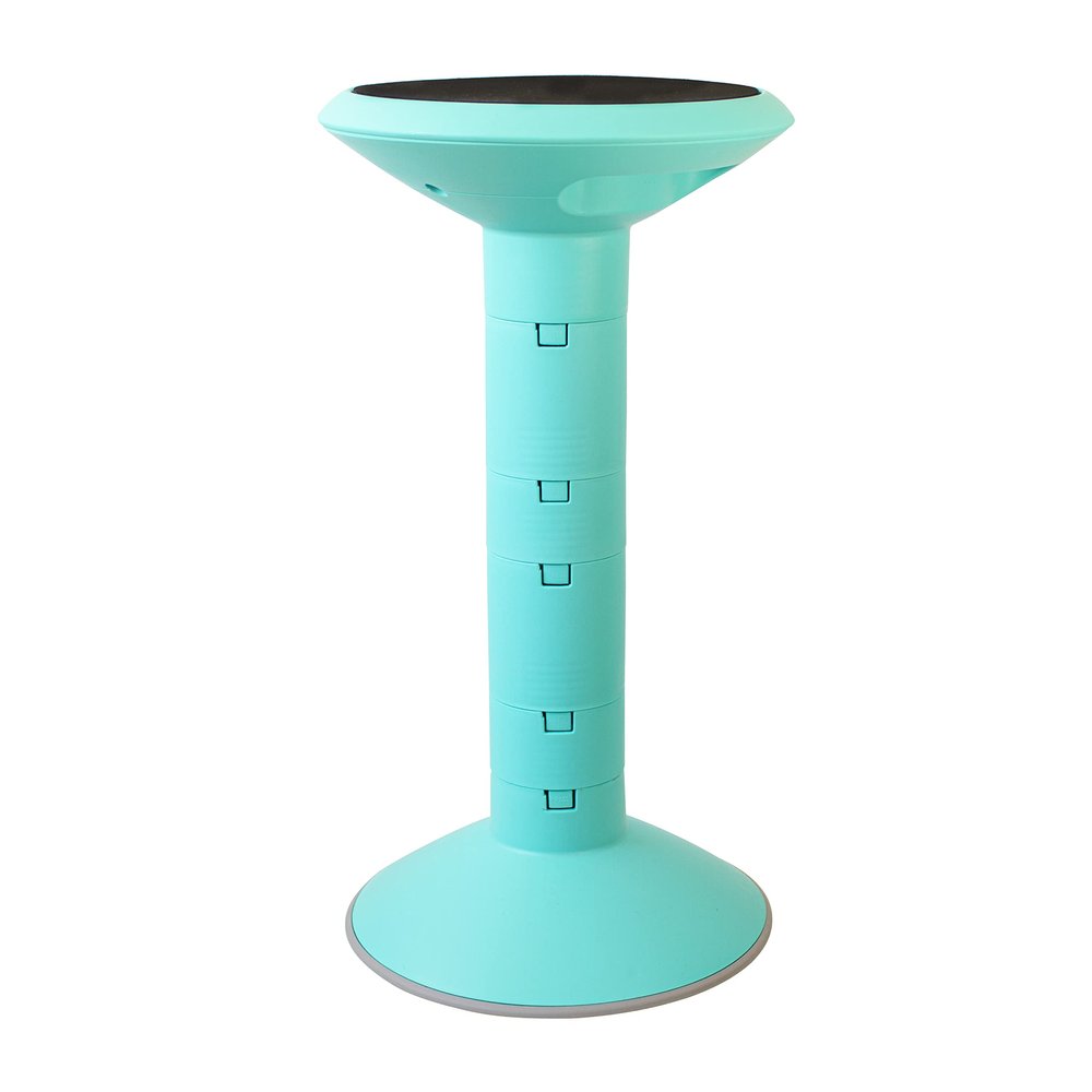Storex Active Tilt Stool Ergonomic Seating for Flexible Office Space and Standing Desks, Adjustable 12-24 Inch Height, Teal (00325U01C)
