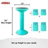 Storex Active Tilt Stool  Ergonomic Seating for Flexible Office Space and Standing Desks, Adjustable 12-24 Inch Height, Teal (00325U01C) view 3