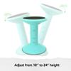 Storex Active Tilt Stool  Ergonomic Seating for Flexible Office Space and Standing Desks, Adjustable 12-24 Inch Height, Teal (00325U01C) view 4