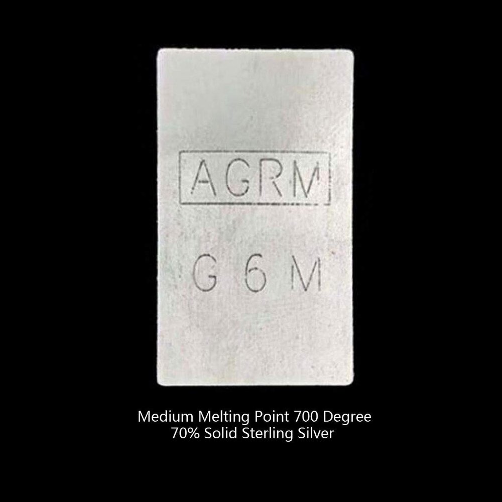 angwang Silver Solder Plate,Easy Medium Hard Silver Soldering Sheet Plate Jewelry Welding Plate Tool Metal Forming Stamping Embossing Etching Blanks Moderate Temperature