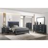 Acme Haiden 5-Drawer Wooden Chest with Shimmering Trim in Weathered Black view 2