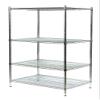 36 Inw X 36 Ind X 85 Inh,Starter Wire Shelving Unit, Silver 4 Shelves Chrome Plated Finish-2040010984 view 1
