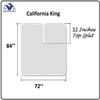 1000 Thread Count, 100% Egyptian Cotton, 4 PC Split Head Flex Sheet Set, 32" Split From the Top, Soft Satin Weave, 28" EXTRA DEEP POCKET (Split Head California King- 32" Split, Chocolate) view 3