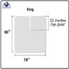 1000 Thread Count, 100% Egyptian Cotton, 4 PC Split Head Flex Sheet Set, 32" Split From the Top, Soft Satin Weave, 25" EXTRA DEEP POCKET (Split Head King- 32" Split, Mediterranean Blue) view 3