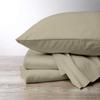 1000 Thread Count, 100% Egyptian Cotton, 4 PC Split Head Flex Sheet Set, 30" Split From the Top, Soft Satin Weave, 28" EXTRA DEEP POCKET (Split Head California King- 30" Split, Taupe) view 1