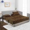1000 Thread Count, 100% Egyptian Cotton, 4 PC Split Head Flex Sheet Set, 28" Split From the Top, Soft Satin Weave, 25" EXTRA DEEP POCKET (Split Head Queen- 28" Split, Leopard Print) view 2