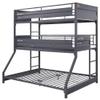Acme Cargo Twin Over Twin Over Full Metal Triple Bunk Bed in Gunmetal view 1