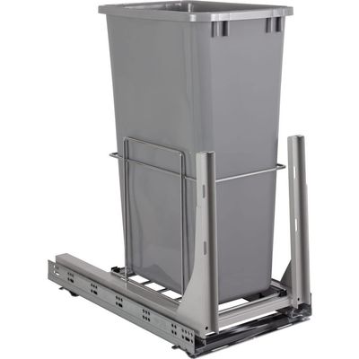 Hardware Resources Wire Single 50qt Trashcan Pullout with Soft-close Slides