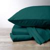 1000 Thread Count, 100% Egyptian Cotton, 4 PC Split Head Flex Sheet Set, 39" Split From the Top, Soft Satin Weave, 28" EXTRA DEEP POCKET (Split Head California King- 39" Split, Teal Blue) view 1