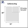 1000 Thread Count, 100% Egyptian Cotton, 4 PC Split Head Flex Sheet Set, 30" Split From the Top, Soft Satin Weave, 28" EXTRA DEEP POCKET (Split Head California King- 30" Split, Teal Blue) view 3