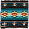 Pure Country Weavers Aydin Turquoise Blanket XL - Southwest Native American Inspired - Gift Tapestry Throw Woven from Cotton - Made in The USA (82x62) view 1