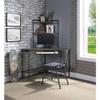 Acme Brantley Wooden Armless Office Chair in Antique Oak and Sandy Gray view 2