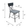 Acme Brantley Wooden Armless Office Chair in Antique Oak and Sandy Gray view 3