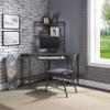 Acme Brantley Wooden Armless Office Chair in Antique Oak and Sandy Gray view 4