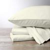 1000 Thread Count, 100% Egyptian Cotton, 4 PC Split Head Flex Sheet Set, 28" Split From the Top, Soft Satin Weave, 28" EXTRA DEEP POCKET (Split Head California King- 28" Split, Ivory) view 1