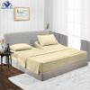 1000 Thread Count, 100% Egyptian Cotton, 4 PC Split Head Flex Sheet Set, 28" Split From the Top, Soft Satin Weave, 28" EXTRA DEEP POCKET (Split Head California King- 28" Split, Ivory) view 2