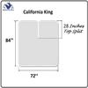 1000 Thread Count, 100% Egyptian Cotton, 4 PC Split Head Flex Sheet Set, 28" Split From the Top, Soft Satin Weave, 28" EXTRA DEEP POCKET (Split Head California King- 28" Split, Ivory) view 3