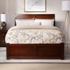AFI Portland Queen Size Platform Bed with Footboard & Twin XL Trundle in Walnut view 3