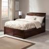 AFI Portland Queen Size Platform Bed with Footboard & Twin XL Trundle in Walnut view 4