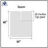 1000 Thread Count, 100% Egyptian Cotton, 4 PC Split Head Flex Sheet Set, 28" Split from The Top, Soft Satin Weave, 25" Extra DEEP Pocket (Split Head Queen- 28" Split, Light Grey) view 3