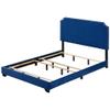Acme Haemon Fabric Upholstered Queen Bed with Nailhead Trim in Blue view 1