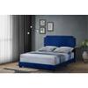 Acme Haemon Fabric Upholstered Queen Bed with Nailhead Trim in Blue view 2