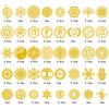 angwang Orgonite Stickers,40Pcs Sacred Round Geometric Copper Orgonite Sticker Flower Life Tree DIY Energy Tower Pyramid Material Epoxy Resin Craft Gold view 1
