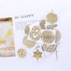 angwang Orgonite Stickers,40Pcs Sacred Round Geometric Copper Orgonite Sticker Flower Life Tree DIY Energy Tower Pyramid Material Epoxy Resin Craft Gold view 3