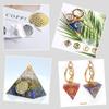 angwang Orgonite Stickers,40Pcs Sacred Round Geometric Copper Orgonite Sticker Flower Life Tree DIY Energy Tower Pyramid Material Epoxy Resin Craft Gold view 4