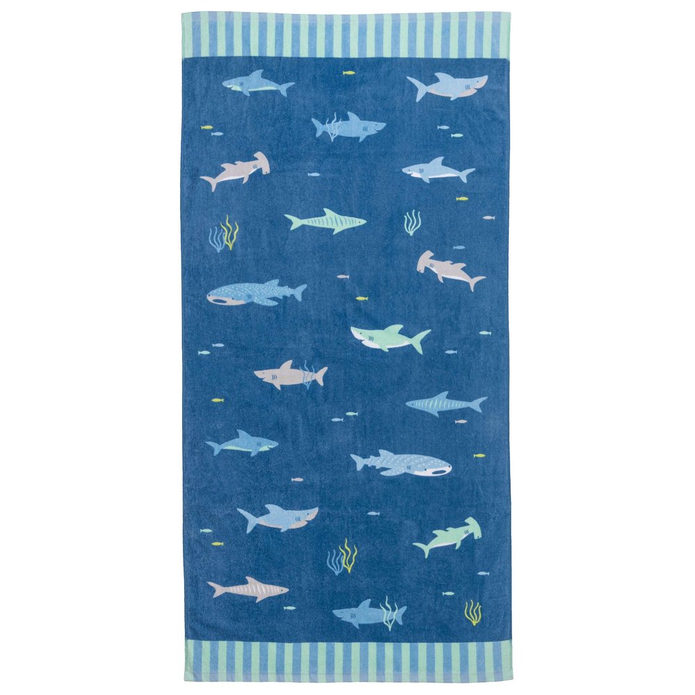 Stephen Joseph, Unisex Kids Summer Beach Bath Towel, Shark, one size (SJ1232)