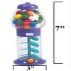 7" Spiral Galaxy Colorful GUMBALL MACHINE - Twirling Style Candy Gum Dispenser  (Green)  view 3