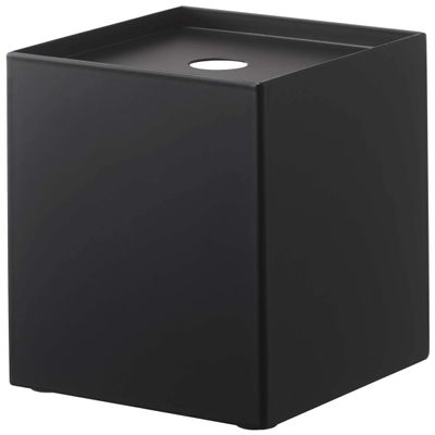 Yamazaki 5229 Toilet Paper Holder for 1 Roll, Black, Approx. W 4.5 x D 4.5 x H 5.5 inches (11.5 x 11.5 x 14 cm), Tower, Concealed Storage