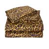 1000 Thread Count, 100% Egyptian Cotton, 4 PC Split Head Flex Sheet Set, 34" Split From the Top, Soft Satin Weave, 28" EXTRA DEEP POCKET (Split Head California King- 34" Split, Leopard Print) view 1