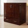 AFI, Hamilton Twin XL Murphy Bed Chest with 6" Mattress, Storage Drawer, and Built-in USB Charger, Walnut view 4