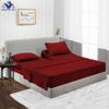 1000 Thread Count, 100% Egyptian Cotton, 4 PC Split Head Flex Sheet Set, 28" Split from The Top, Soft Satin Weave, 25" Extra DEEP Pocket (Split Head Queen- 28" Split, Burgundy) view 2