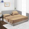 1000 Thread Count, 100% Egyptian Cotton, 4 PC Split Head Flex Sheet Set, 28" Split From the Top, Soft Satin Weave, 28" EXTRA DEEP POCKET (Split Head California King- 28" Split, Taupe) view 2