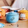 Ceramic Japanese Lucky Cat Sugar Bowl Salt Storage Jar with Lid and Spoon view 3