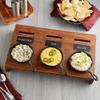 Cucina Chef Dessert Sampler with (3) 5" Mini Cast Iron Skillets and 18-1/2" x 11" x 2-1/2" Rustic Chestnut Finish Display Stand, and Chalk view 3