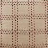 SARO LIFESTYLE Isla Berry Design Stitched Checker Throw Pillow Cover, 20" x 20", Natural view 3