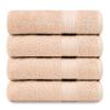 Ample Decor Bath Towels 100% Cotton 30 X 54 Inch 600 GSM Soft Quick Dry Bathroom Towels- 4pcs Beige view 1
