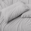 MGPS 1000-Thread-Count Egyptian Cotton Queen Sheet Set for Adjustable Bed, 4 PCs Set Deep Pocket Up to 12 Inch, 36" Split from Top - Light Grey, Split-Head Queen - 36 view 3