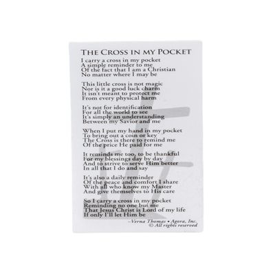 Agora Cross In My Pocket Set with Anodized Fish Cross and Poem Card (500)