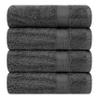Ample Decor 100% Cotton Bath Towels for Bathroom 30 X 54 Inch 600 GSM Soft Absorbent - 4pcs Grey view 1