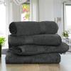 Ample Decor 100% Cotton Bath Towels for Bathroom 30 X 54 Inch 600 GSM Soft Absorbent - 4pcs Grey view 2