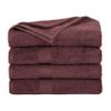 Ample Decor 100% Cotton Bath Towel for Bathroom 30 X 54 Inch 600 GSM Soft Absorbent - 4pcs Brown view 3