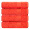 Ample Decor Bath Towels 30 X 54 Inch 600 GSM 100% Cotton Towels for The Bathroom - 4pcs Orange view 1